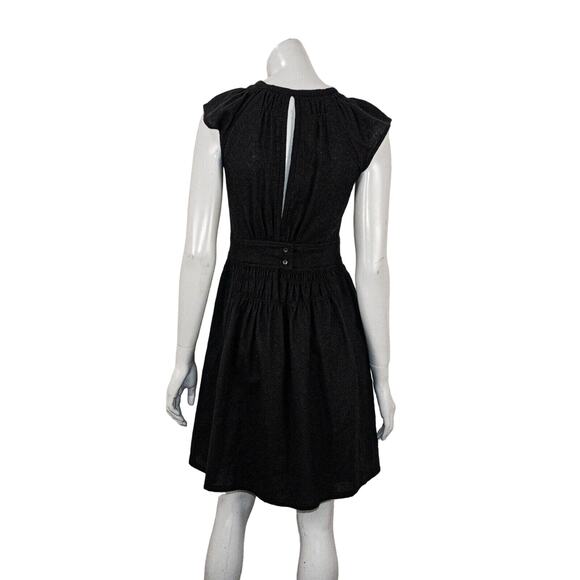 ISABEL MARANT Etoile Black Mini Dress Sleeveles pleated size 1 - Picture 4 of 11